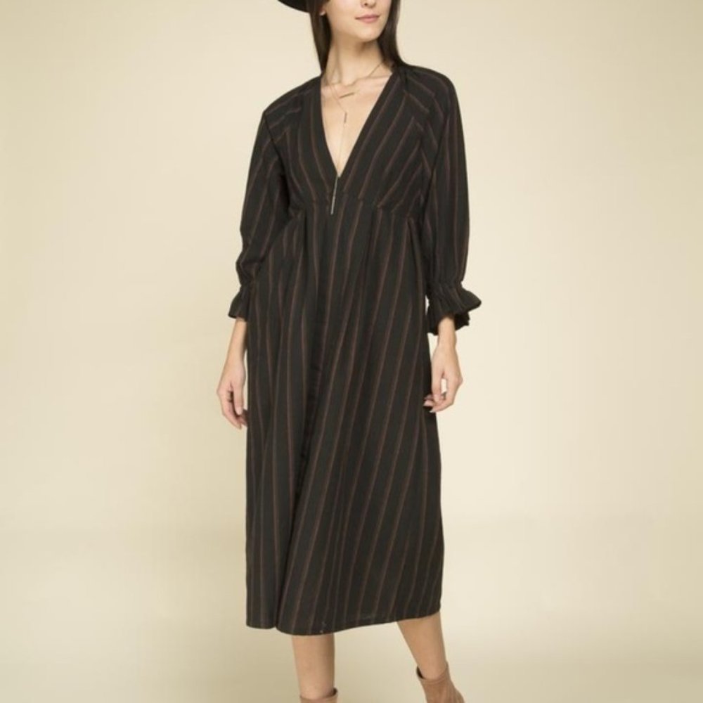 Grade & Gather Striped Midi Dress